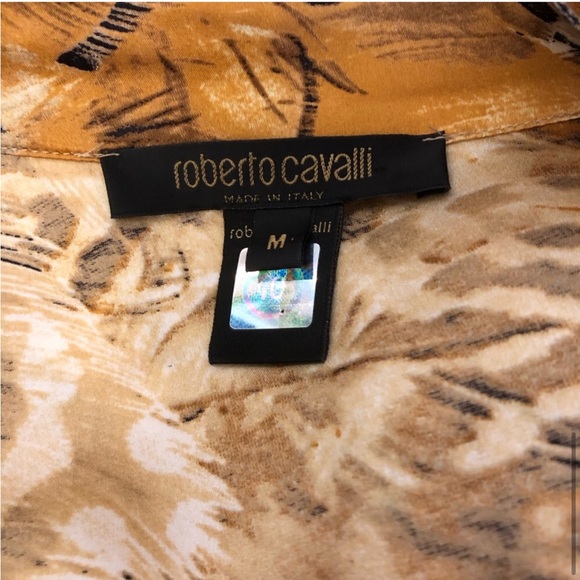 Roberto Cavalli S/S 2004 Feather Print Silk Shirt Dress - Picture 7 of 11